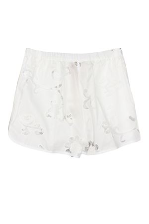 White Embroidered Poplin Shorts SEMI COUTURE | S6SL11A030